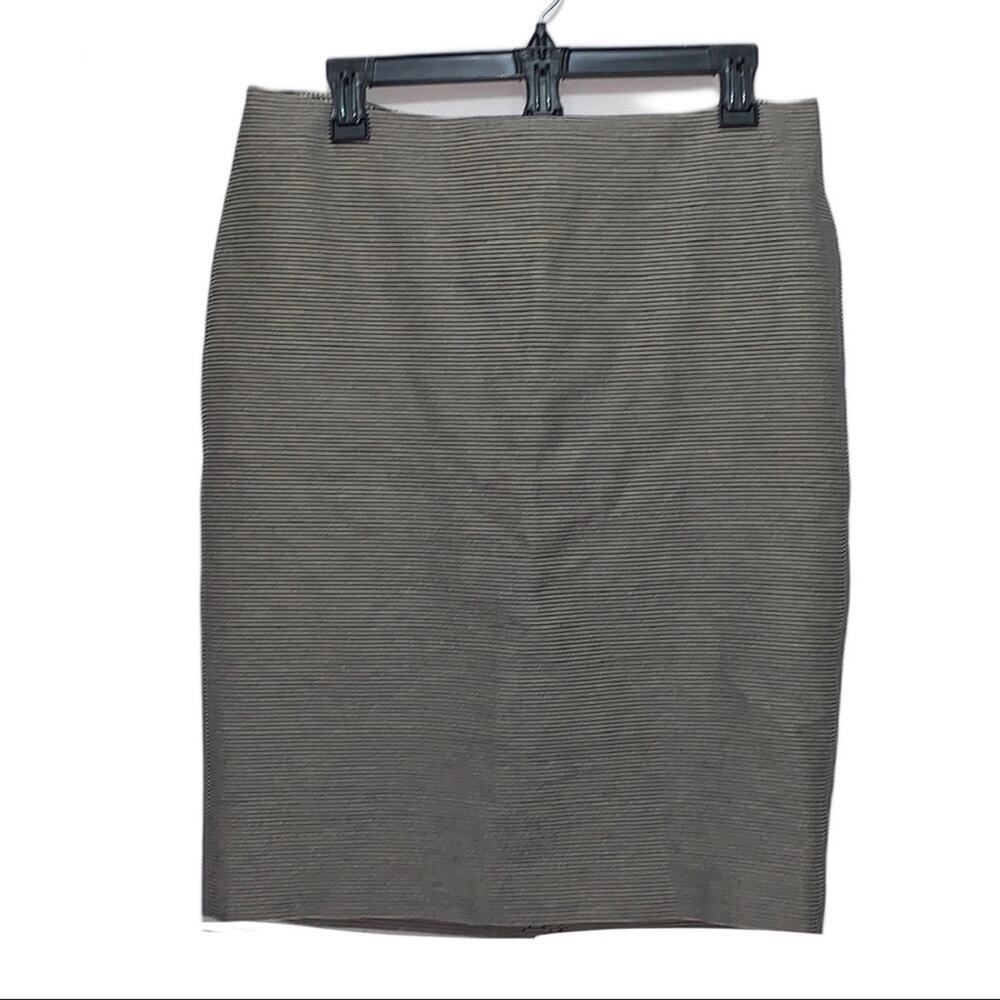 Talbots Horizontal Pinstripe Pencil Skirt Navy & White Lined SZ 8 NWOT